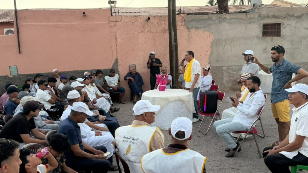 مراكش.. العمراني يواصل حملته بجليز–النخيل بلقاء تواصلي مع ساكنة بين لقشالي